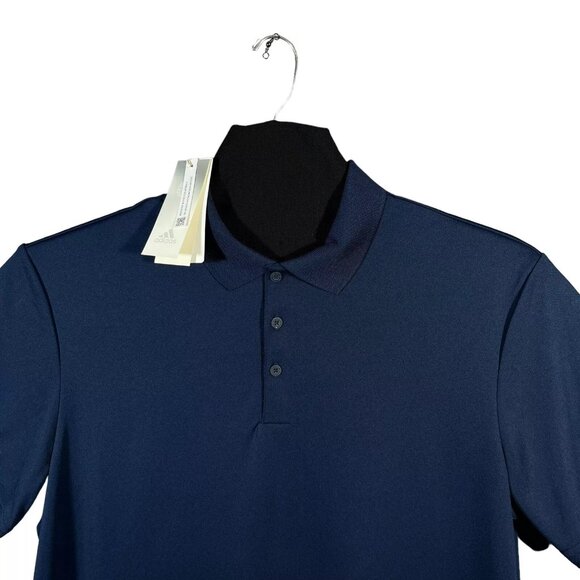 Adidas Men's Performance Golf Polo Shirt Size 3XL Navy Blue Regular Fit - Picture 2 of 4
